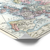 ヨーロッパの政治地図（1916年） ポスター (角)