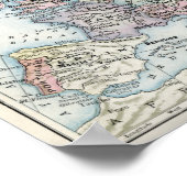 ヨーロッパの政治地図（1916年） ポスター (角)