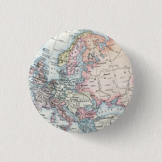 ヨーロッパの政治地図（1916年） 缶バッジ (正面)