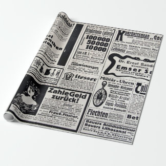 ヨーロッパの新人のドイツ語の典型的な広告 ラッピングペーパー