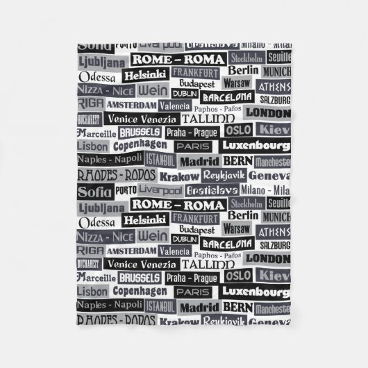 ヨーロッパの旅行者のフリースブランケット フリースブランケット (正面)