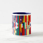 ヨーロッパの旗のマグ ツートーンマグカップ (中央)