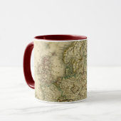 ヨーロッパの旧式な地図 マグカップ (正面左)