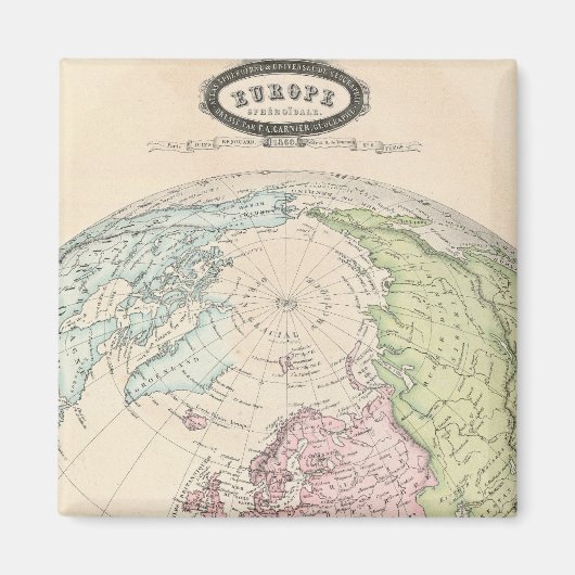 ヨーロッパの東半球 マグネット (正面)