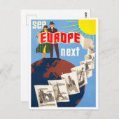 ヨーロッパの次のヴィンテージ旅行はがき参照 ポストカード (正面/裏面)