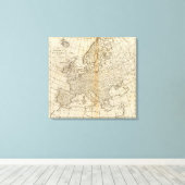 ヨーロッパの正確な地図 キャンバスプリント (インサイチュ (ウッドフロア))