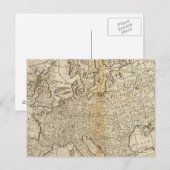 ヨーロッパの正確な地図 ポストカード (正面/裏面)