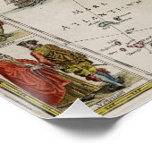 ヨーロッパの歴史地図（Willem Blaeu著） ポスター (コーナー)