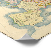 ヨーロッパの民族地図 ポスター (角)