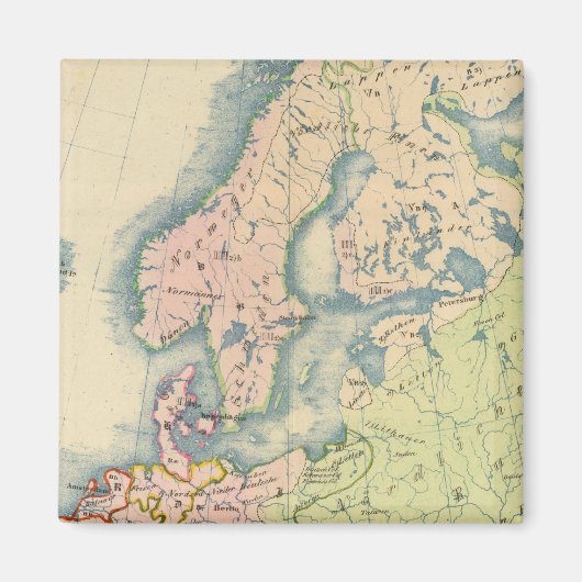 ヨーロッパの民族地図 マグネット (正面)