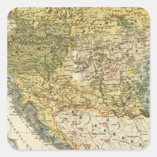 ヨーロッパの民族誌地図 スクエアシール (正面)