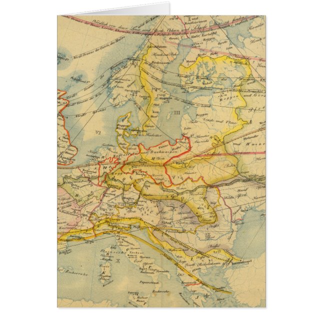 ヨーロッパの気候の地図 (正面)