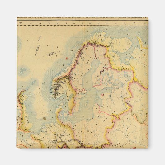 ヨーロッパの水路図 マグネット (正面)