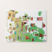 ヨーロッパの漫画の地図 ジグソーパズル (横)