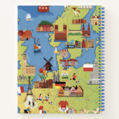 ヨーロッパの漫画の地図 ノートブック (裏面)