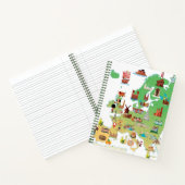 ヨーロッパの漫画の地図 ノートブック (内部)