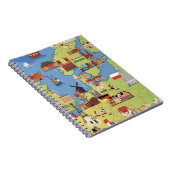 ヨーロッパの漫画の地図 ノートブック (右側)