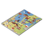 ヨーロッパの漫画の地図 ノートブック (左側)