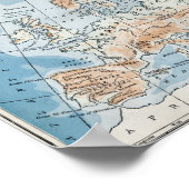 ヨーロッパの物理地図(1916) ポスター (角)