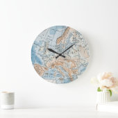 ヨーロッパの物理地図(1916) ラージ壁時計 (ホーム)