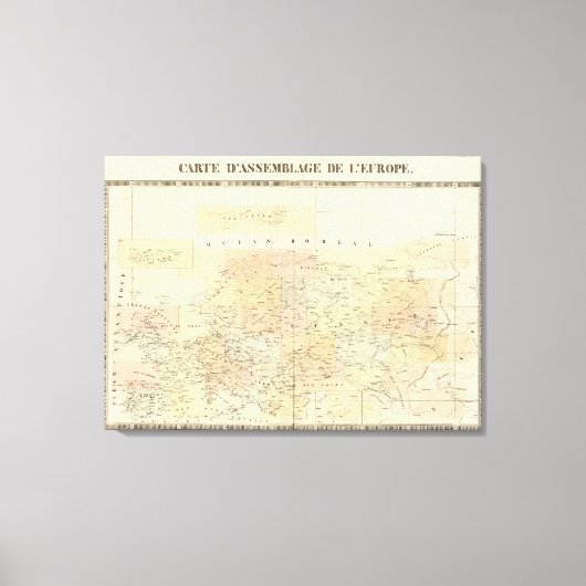 ヨーロッパの組立図 キャンバスプリント (正面)