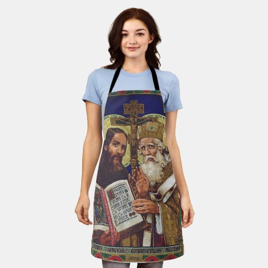 ヨーロッパの聖人シリルとメソジウスのパトロン エプロン (着用した状態)