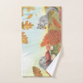 ヨーロッパの脂肪のヤマネ(Glis glis)自然 バスタオルセット (ハンドタオル)