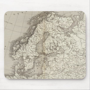 ヨーロッパの色なし地図 マウスパッド