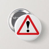 ヨーロッパの警告の交通標識ボタン 缶バッジ (正面&裏面)