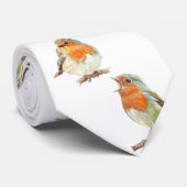 ヨーロッパの赤いロビン鳥の設計 ネクタイ (ロール)