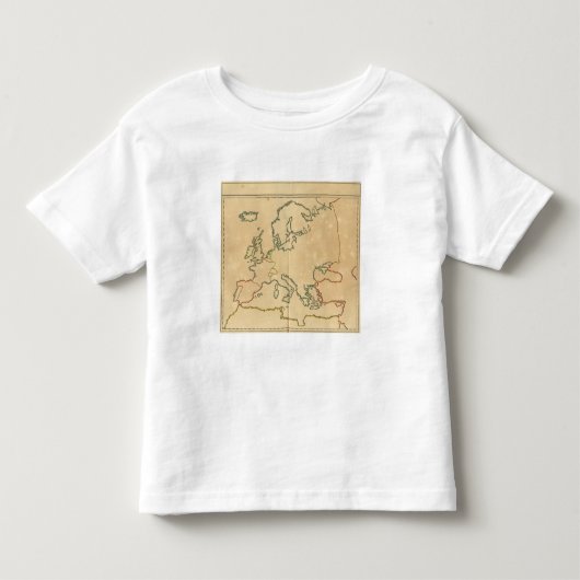 ヨーロッパの輪郭 トドラーTシャツ (正面)