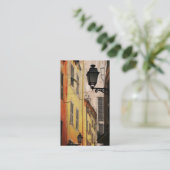 ヨーロッパの通りの作家の名刺のテンプレート 名刺 (スタンド正面)