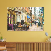 ヨーロッパの通りシーン キャンバスプリント (インサイチュ (リビング))