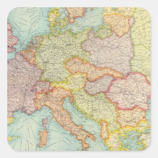 ヨーロッパの通信 スクエアシール (正面)