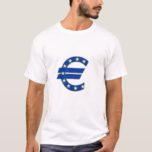 ヨーロッパの通貨記号のお金の印 Tシャツ