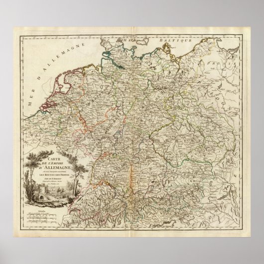 ヨーロッパの郵便道路 ポスター (正面)