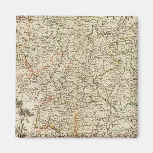 ヨーロッパの郵便道路 マグネット (正面)