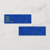 ヨーロッパの青いプロフィールカード スキニー名刺 (正面/裏面)