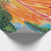 ヨーロッパの風景 – Sci Fiジュピター絵画ムーン ラッピングペーパー (角)