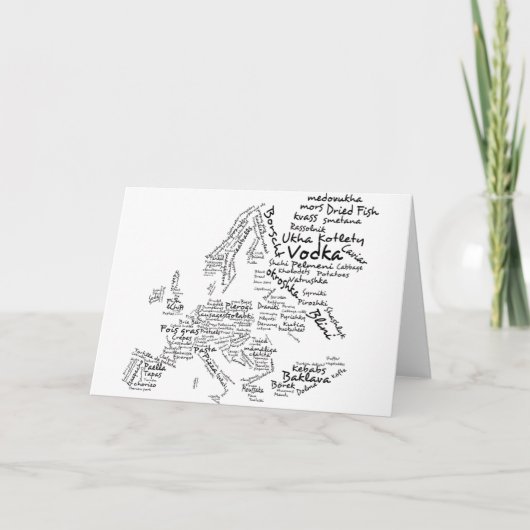 ヨーロッパの食品地図 カード (正面)