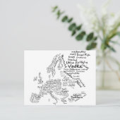 ヨーロッパの食品地図 ポストカード (スタンド正面)