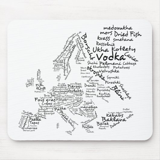 ヨーロッパの食糧地図 マウスパッド (正面)