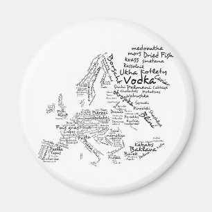 ヨーロッパの食糧地図 マグネット