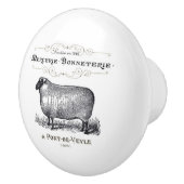 ヨーロッパの「旧世界」のセラミックノブとプル – 羊 セラミックノブ (右)