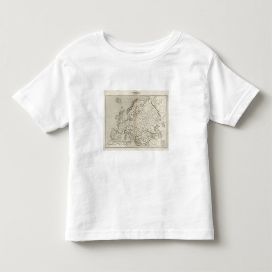 ヨーロッパのuncolored地図 トドラーTシャツ (正面)