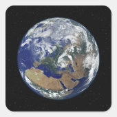 ヨーロッパを中心とした完全に照らされた地球 スクエアシール (正面)