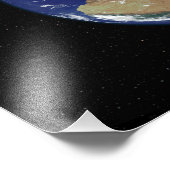 ヨーロッパを中心とした完全に照らされた地球 フォトプリント            (角)