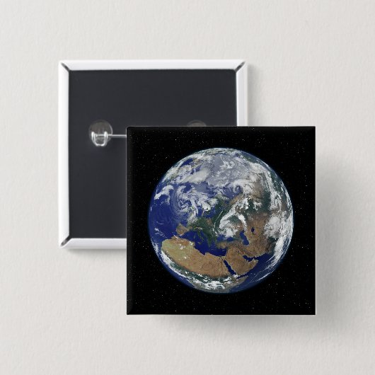 ヨーロッパを中心とした完全に照らされた地球 缶バッジ (正面&裏面)