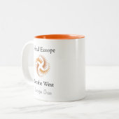 ヨーロッパを守って下さい-西のマグを救って下さい ツートーンマグカップ (正面左)