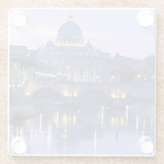 ヨーロッパイタリアローマバチカンセント·ピーターズ ガラスコースター (裏面)